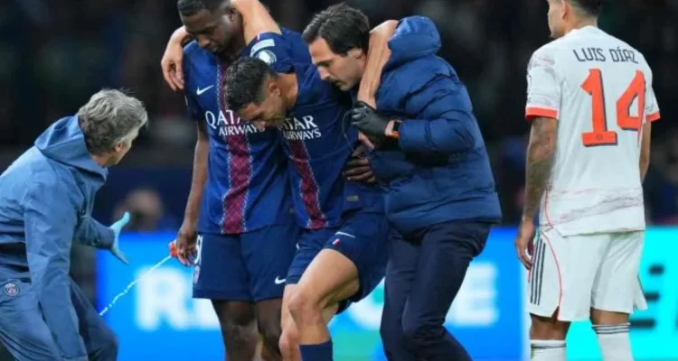 Cemas! Achraf Hakimi Terkena Kram di Laga Dramatis PSG vs Bayern, Luis Enrique Harap Cepat Pulih