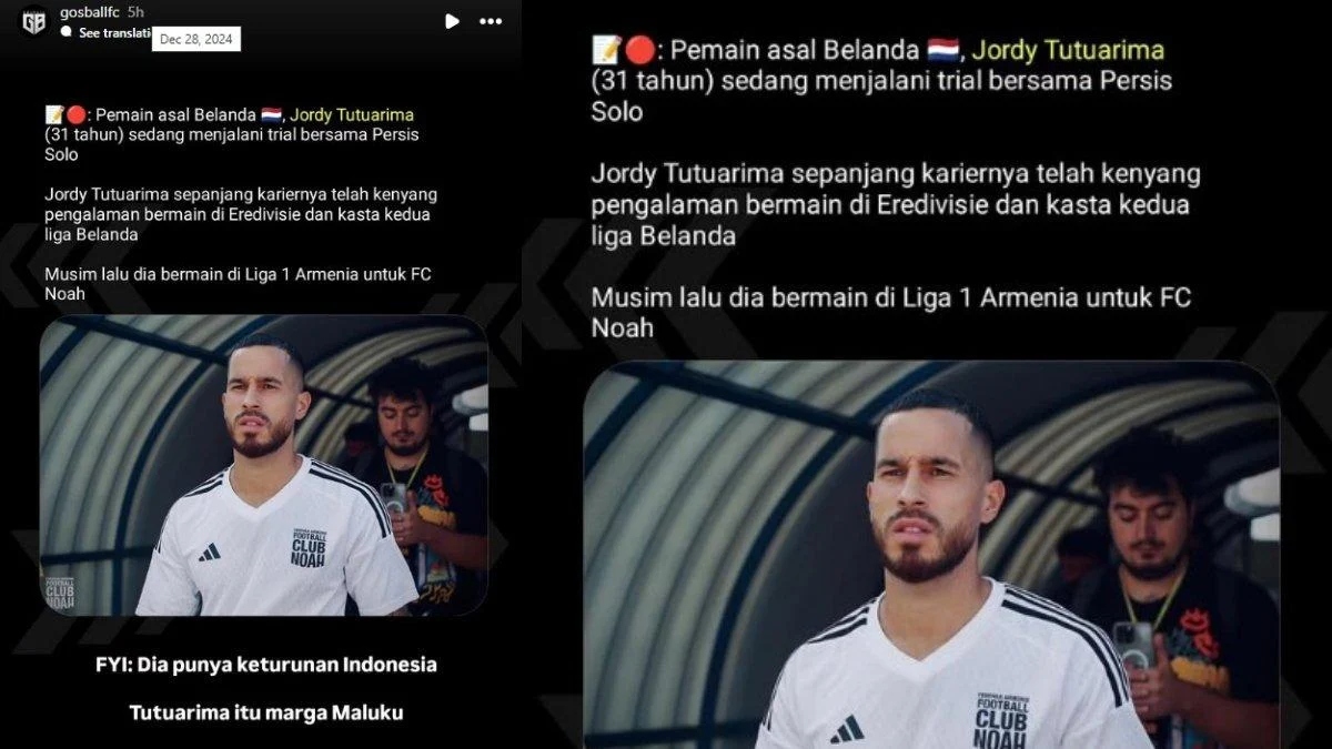 Jordy Tutuarima Buka Suara: Gaji Tertunda di Persis Solo, Kini Mengincar Panggilan Timnas