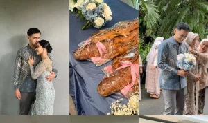 Detail Look Akad & Resepsi Siska-Indian Akbar: Perpaduan Megah Adat Betawi dan Minang