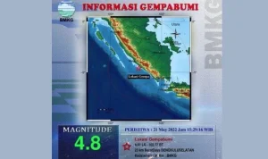 Gempa Bengkulu Selatan Berkekuatan 5,3 Magnitudo, Tak Berpotensi Tsunami