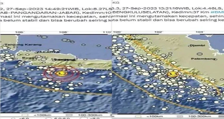 Gempa Hari Ini Guncang Jawa Barat dan Jawa Timur: Empat Kejadian Besar, BMKG Ungkap Kedalaman dan Koordinat