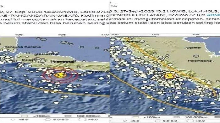 Gempa Hari Ini Guncang Jawa Barat dan Jawa Timur: Empat Kejadian Besar, BMKG Ungkap Kedalaman dan Koordinat