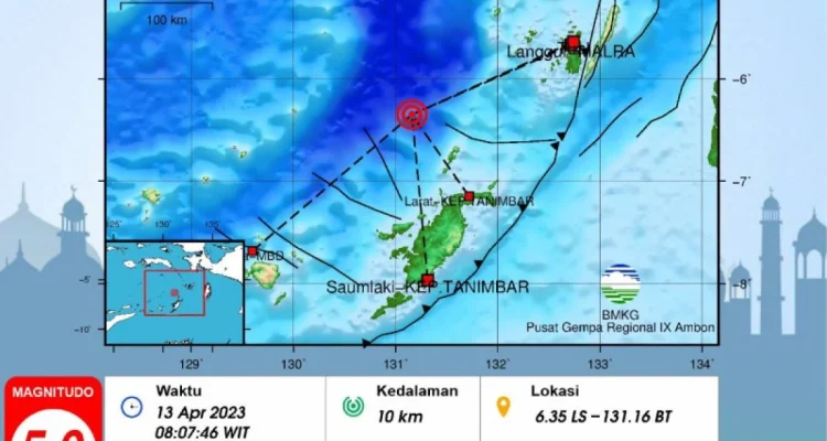 Gempa Magnitudo 6,7 Guncang Kepulauan Tanimbar, Masyarakat Diminta Waspada