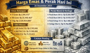 Harga Emas dan Perak Antam Turun, Ini Daftar Lengkap Harganya