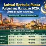 Jadwal Sholat Palembang dan Informasi Puasa Tarwiyah