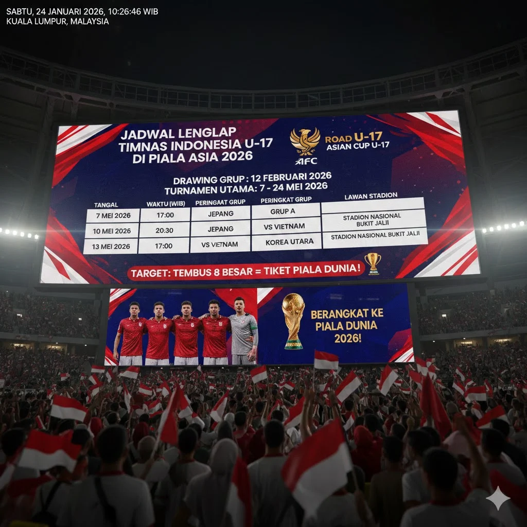 Jadwal Timnas Indonesia U-17 di Piala Asia 2026 dan Persiapan Menuju Kesuksesan