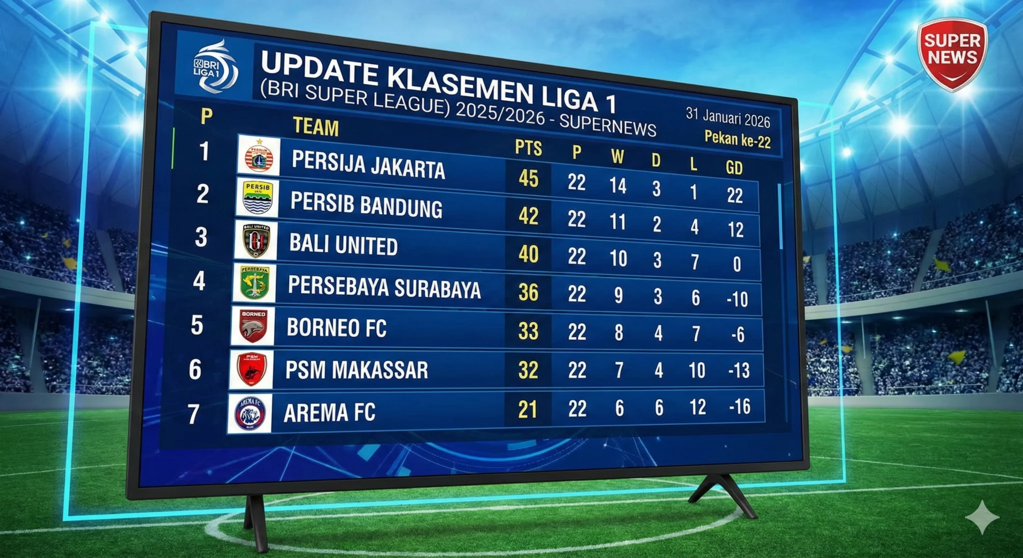 Klasemen Liga 1 2026 Terbaru: Update Terkini dan Prediksi Masa Depan