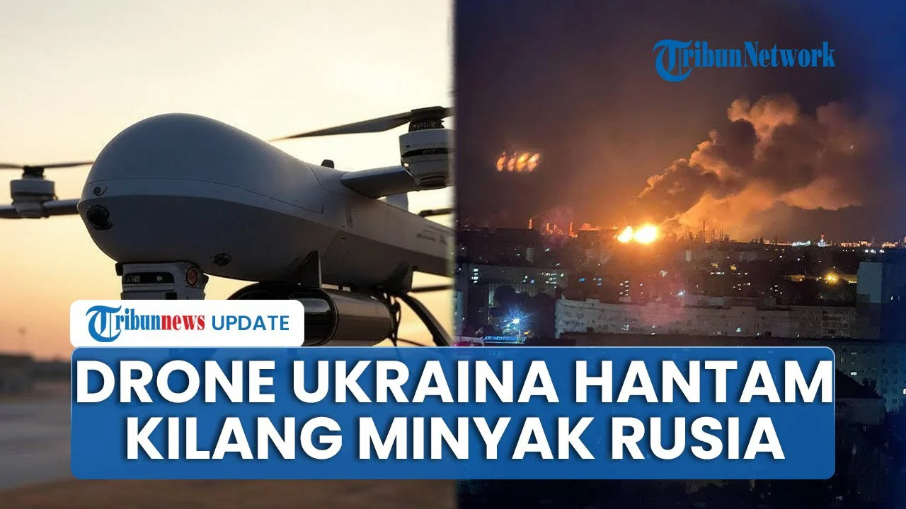 Krasnodar Terbakar: Serangan Drone Ukraina Menghantam Kilang Minyak Rusia