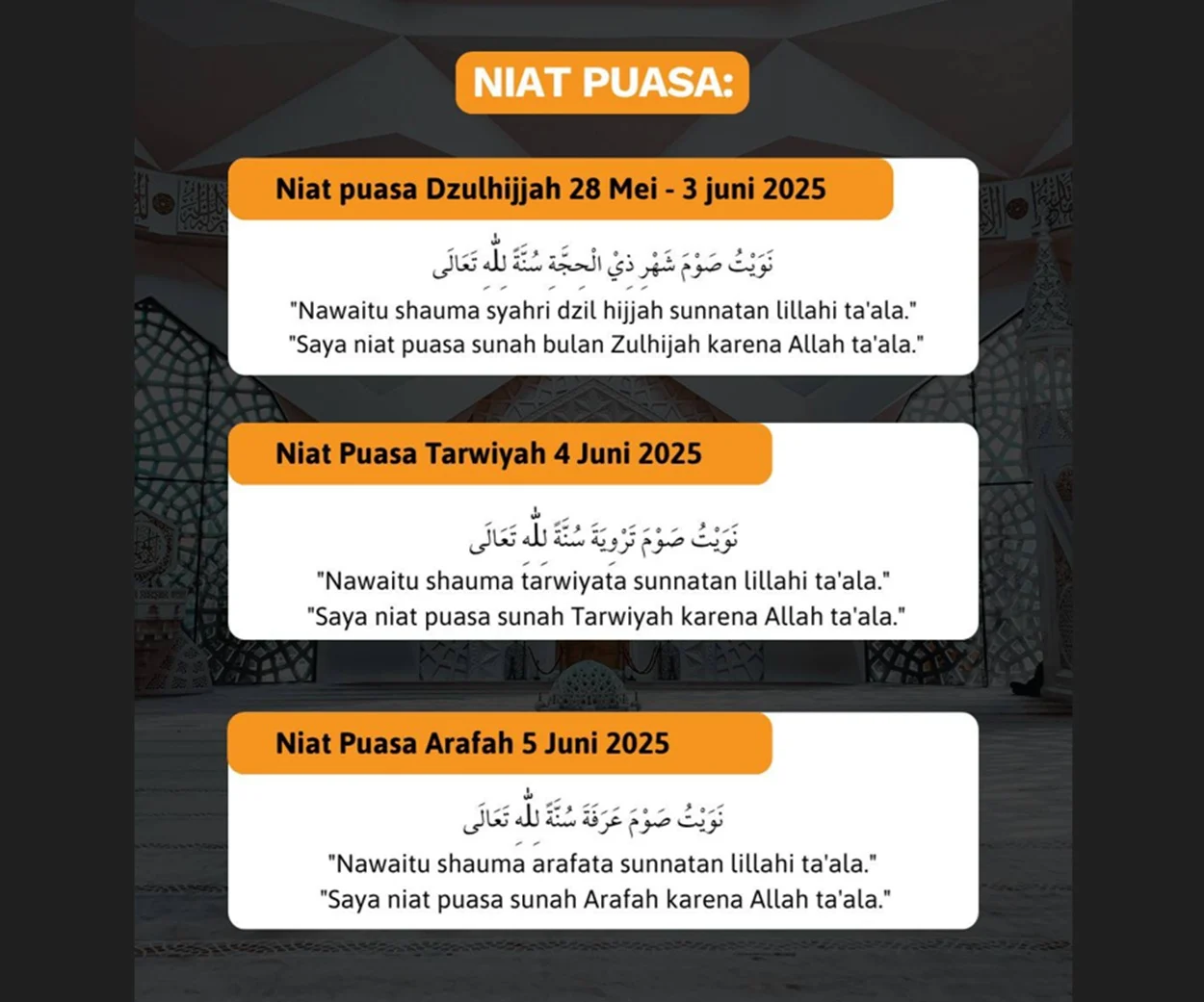 Mengenal Keutamaan Puasa Dzulhijjah, Tarwiyah, dan Arafah, Amalan Penghapus Dosa Dua Tahun Penuh
