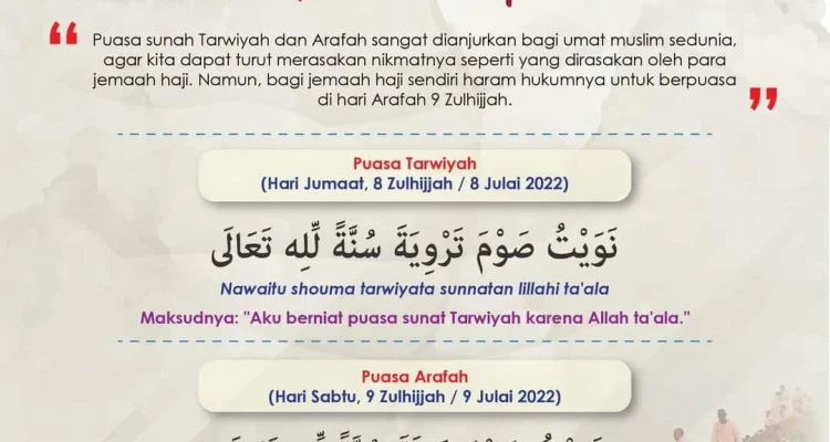 Mengenal Puasa Tarwiyah dan Arafah: Keutamaan, Doa, dan Amalan