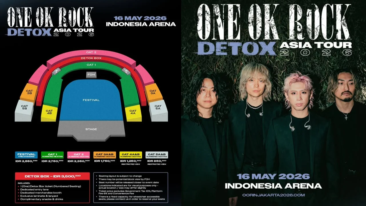 ONE OK ROCK Jakarta 2026: Rundown Konser, Lokasi, dan Harga Tiket