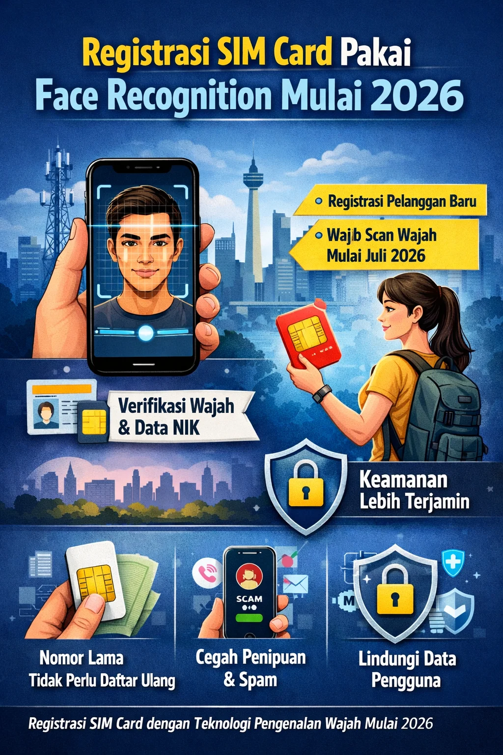 Pemerintah Wajibkan Registrasi Kartu SIM Pakai Face Recognition, Apa Alasannya?