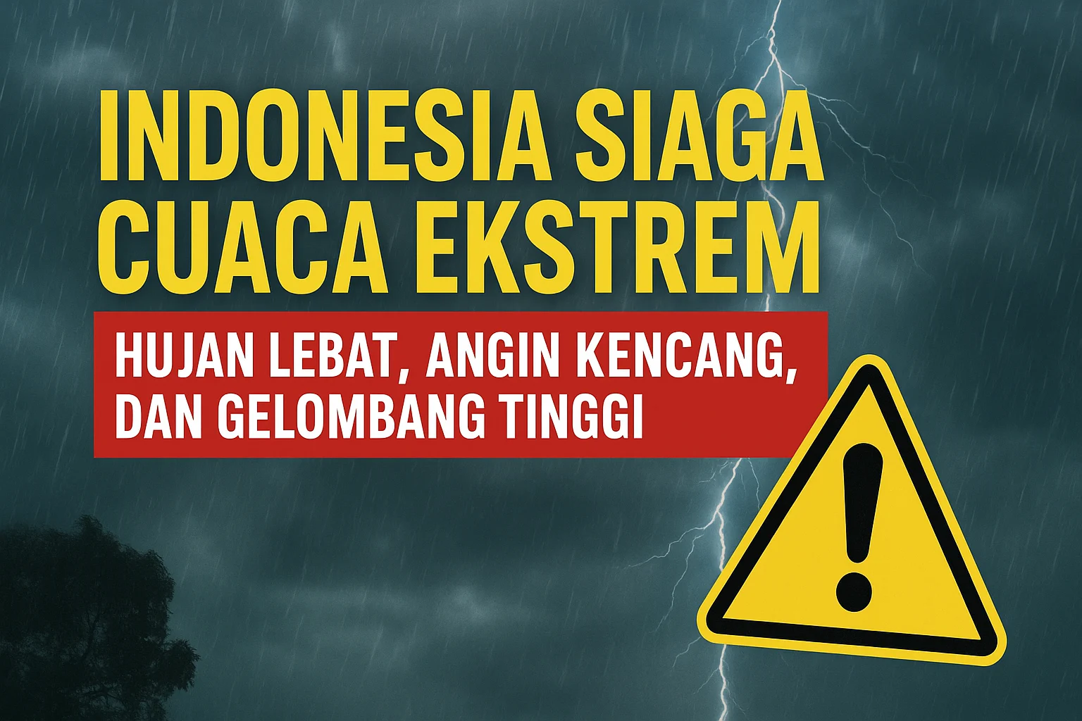 Peringatan Cuaca Ekstrem: Hujan Lebat dan Angin Kencang Mengancam Wilayah Indonesia