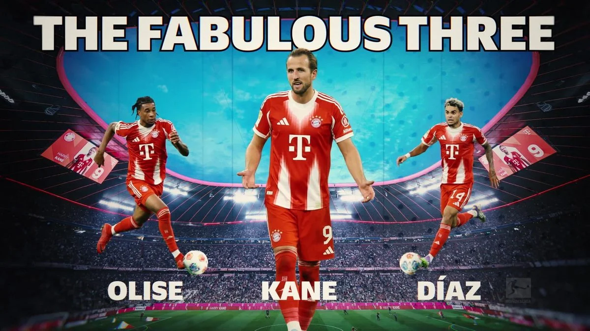 Trisula Bayern Munchen Menggila di Eropa! Luis Diaz, Michael Olise, dan Harry Kane Siap Cetak 100 Gol Musim Ini