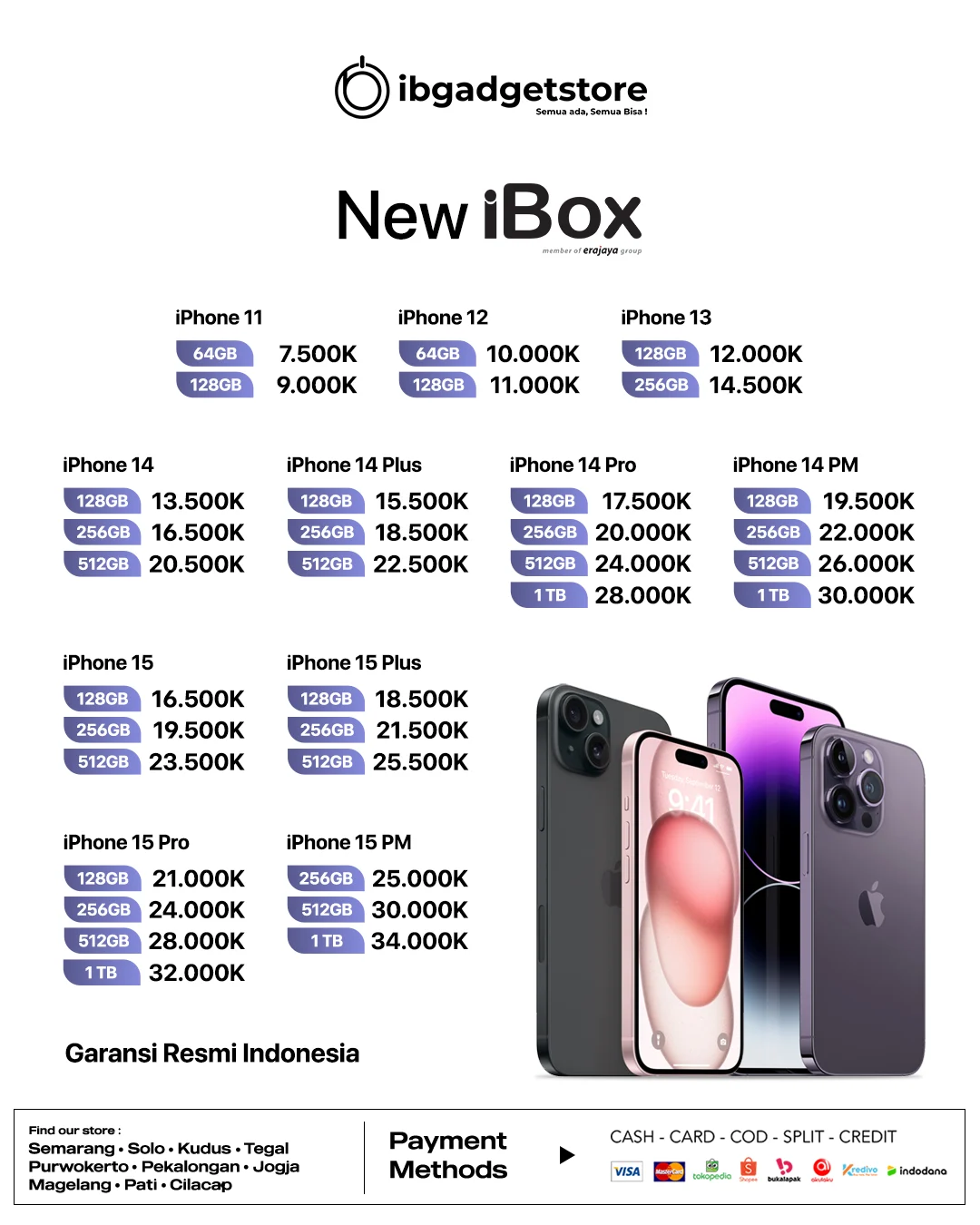 Update Harga iPhone di Ibox Mei 2026, Seri 13, 14, hingga 16 Makin Murah
