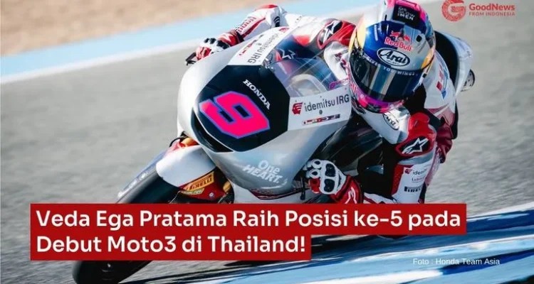 Veda Ega Pratama Tetap di Posisi 5 Besar Klasemen Moto3 2026
