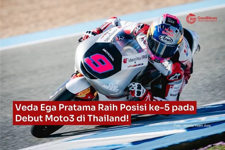 Veda Ega Pratama Tetap di Posisi 5 Besar Klasemen Moto3 2026