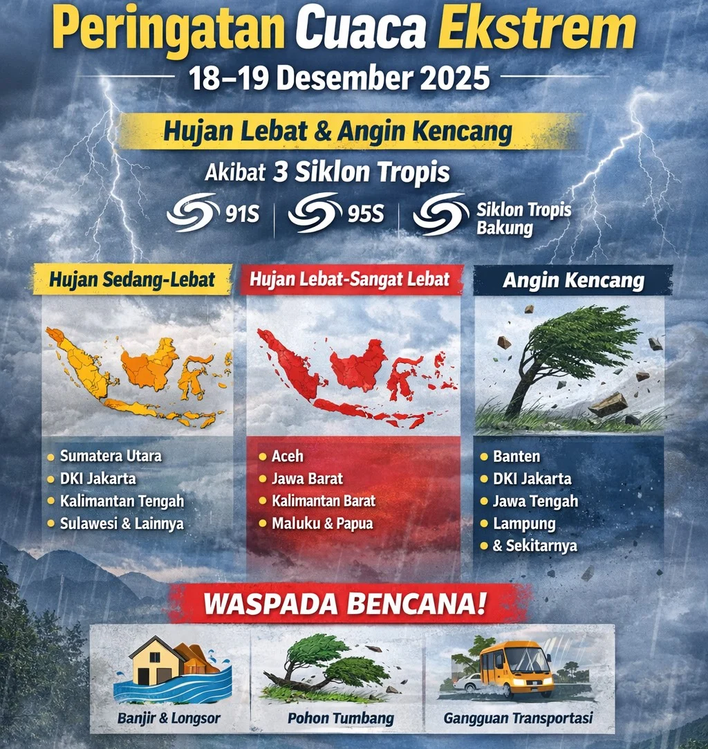 BMKG Keluarkan Peringatan Cuaca Ekstrem di Sultra hingga 19 Juni
