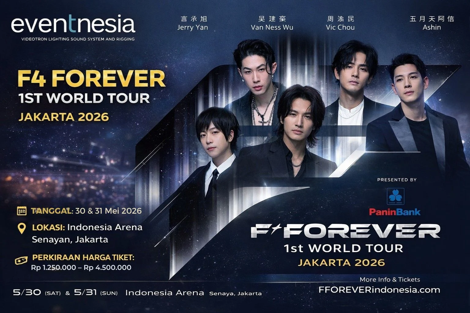 F4 Gelar Konser F Forever di Jakarta, Tiket Ludes dalam Sekarang
