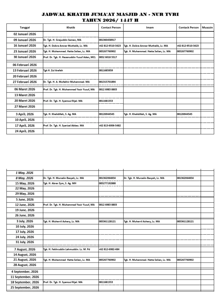 Idul Adha 2026: Khutbah Jumat, Jadwal Salat, dan Puasa 1 Muharram