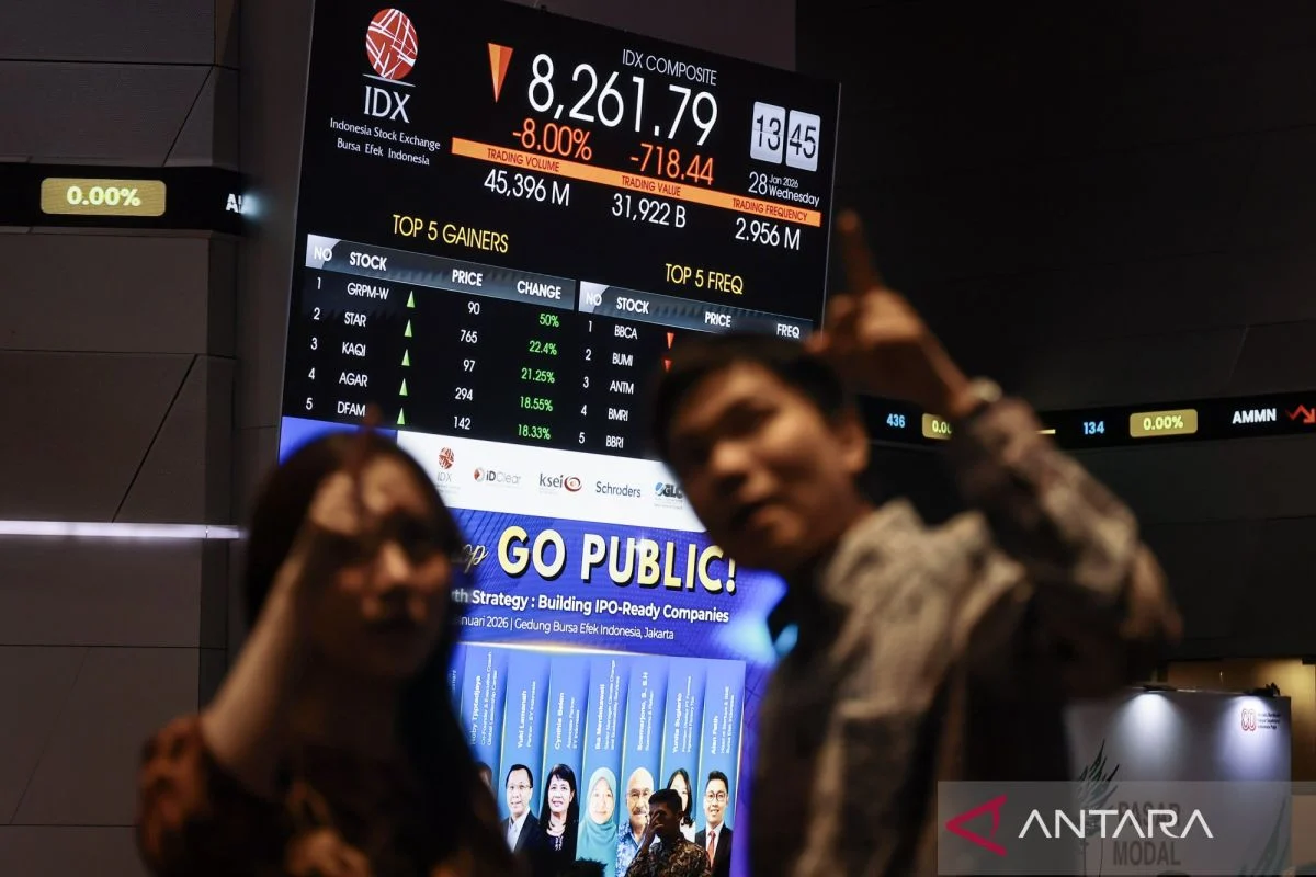 IHSG Turun 0,55% di Level 6.220, Saham BREN dan CUAN Anjlok Paling Dalam