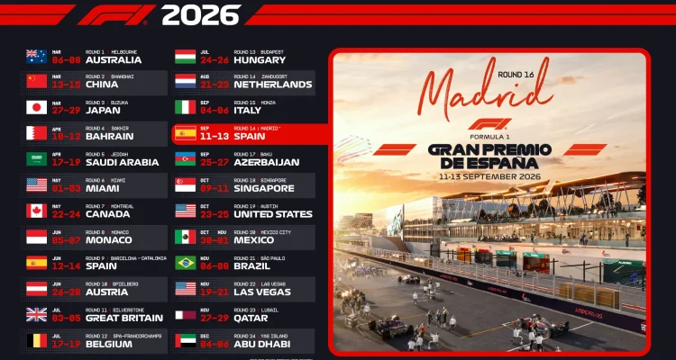 Jadwal F1 2026: Debut Sirkuit Baru Madrid dan Persaingan Sengit di Austrian Grand Prix