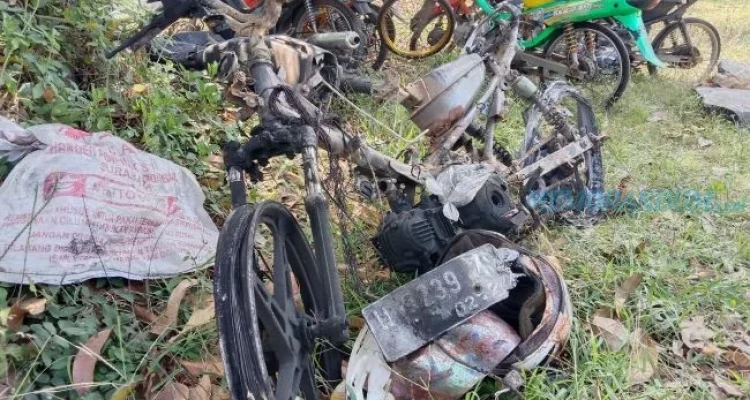 Maling Motor di Lampung Tewas Diamuk Massa