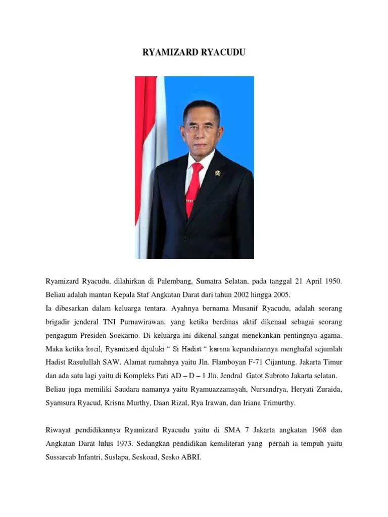 Mengenang Ryamizard Ryacudu: Pemimpin yang Membekas