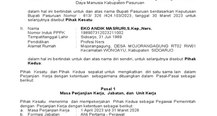 Pegawai Pemerintah dengan Perjanjian Kerja: Antara Lowongan Kerja dan Kasus Pelecehan