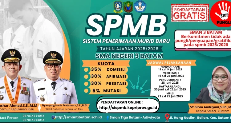 Pendaftaran SPMB Batam 2026: Syarat, Jadwal, dan Cara Daftar
