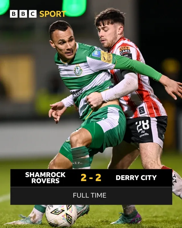 Shamrock Rovers Sengit, Berhasil Menahan Derry City