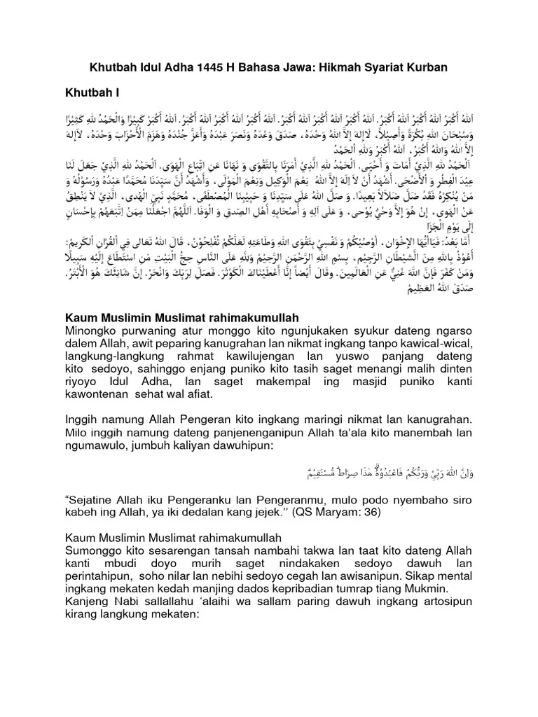 Teks Khutbah Idul Adha: Makna dan Hikmah di Balik Ibadah Kurban