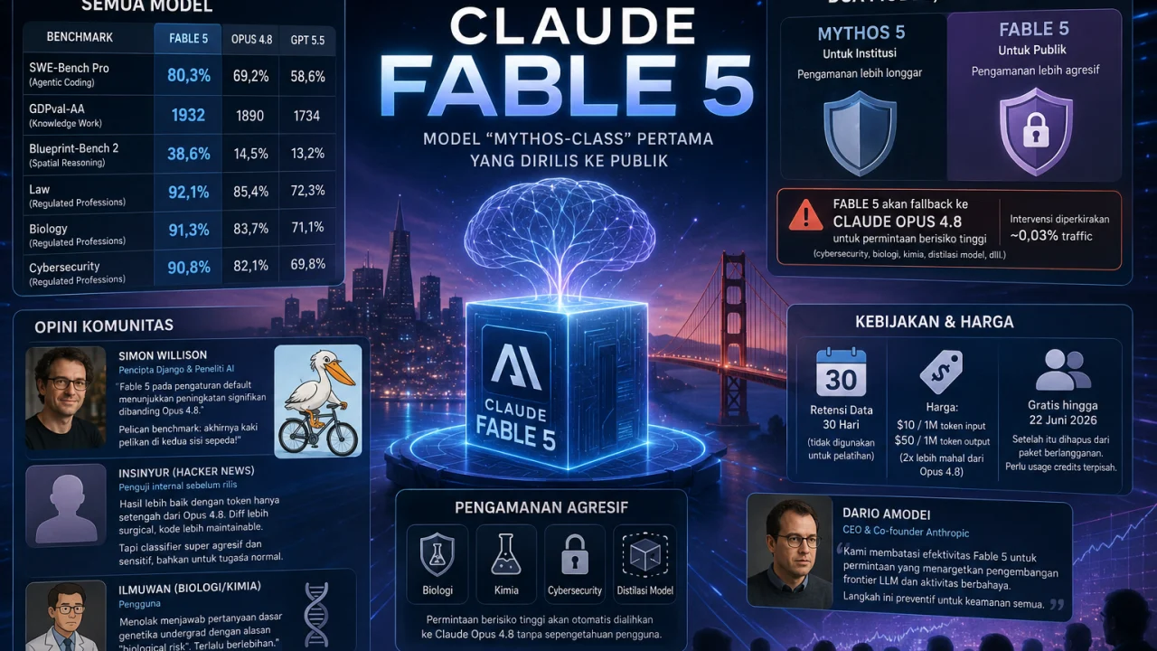 Anthropic Luncurkan Claude Opus 5, Model AI Baru yang Lebih Unggul dari Fable 5