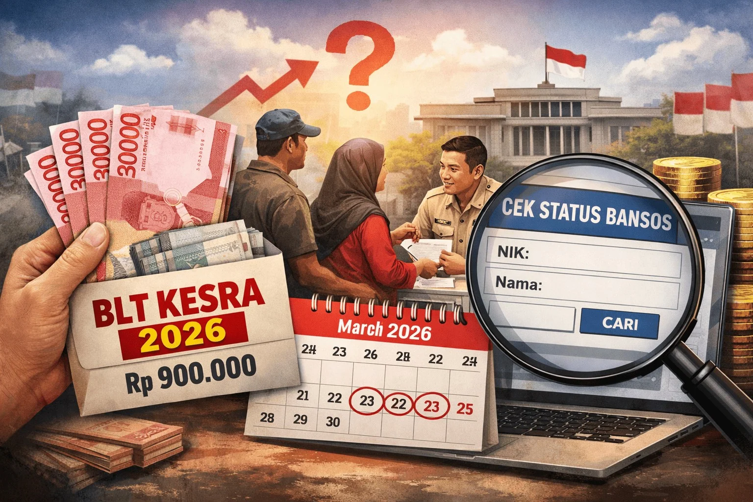 Bansos 2026: Cek Penerima BLT Kesra Rp900.000 dan Bansos Lainnya