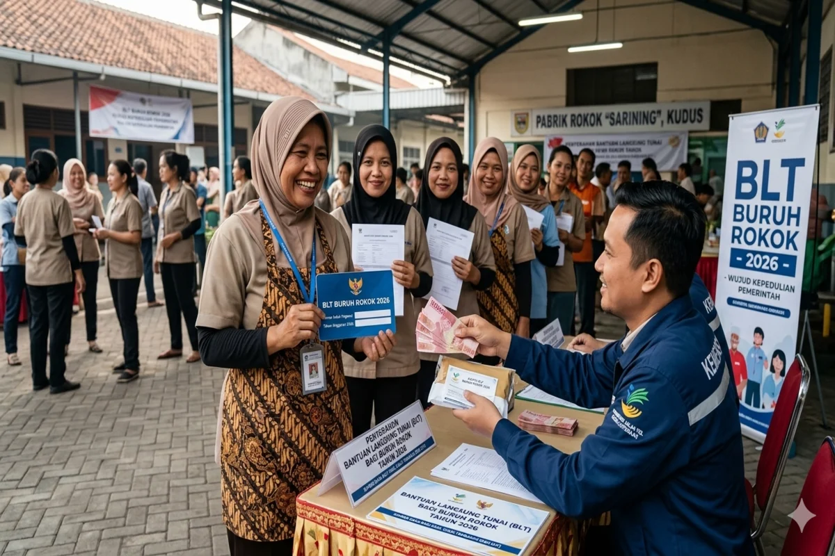Bantuan Langsung Tunai (BLT) Cair Lagi, Ratusan Buruh Rokok Dapat Rp600.000!