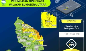 BMKG Sumut: Cuaca di Sumatera Utara dan Aceh Diprediksi Berawan dengan Hujan Ringan