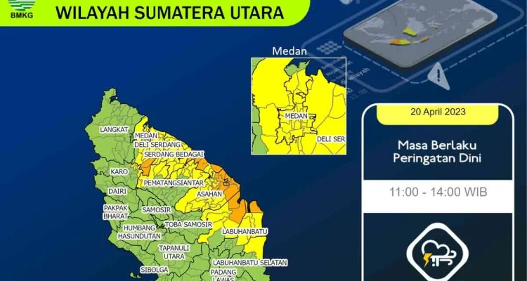 BMKG Sumut: Cuaca di Sumatera Utara dan Aceh Diprediksi Berawan dengan Hujan Ringan