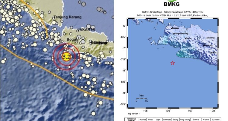 Gempa Bumi M5,0 Guncang Sukabumi, Berpotensi Tidak Tsunami
