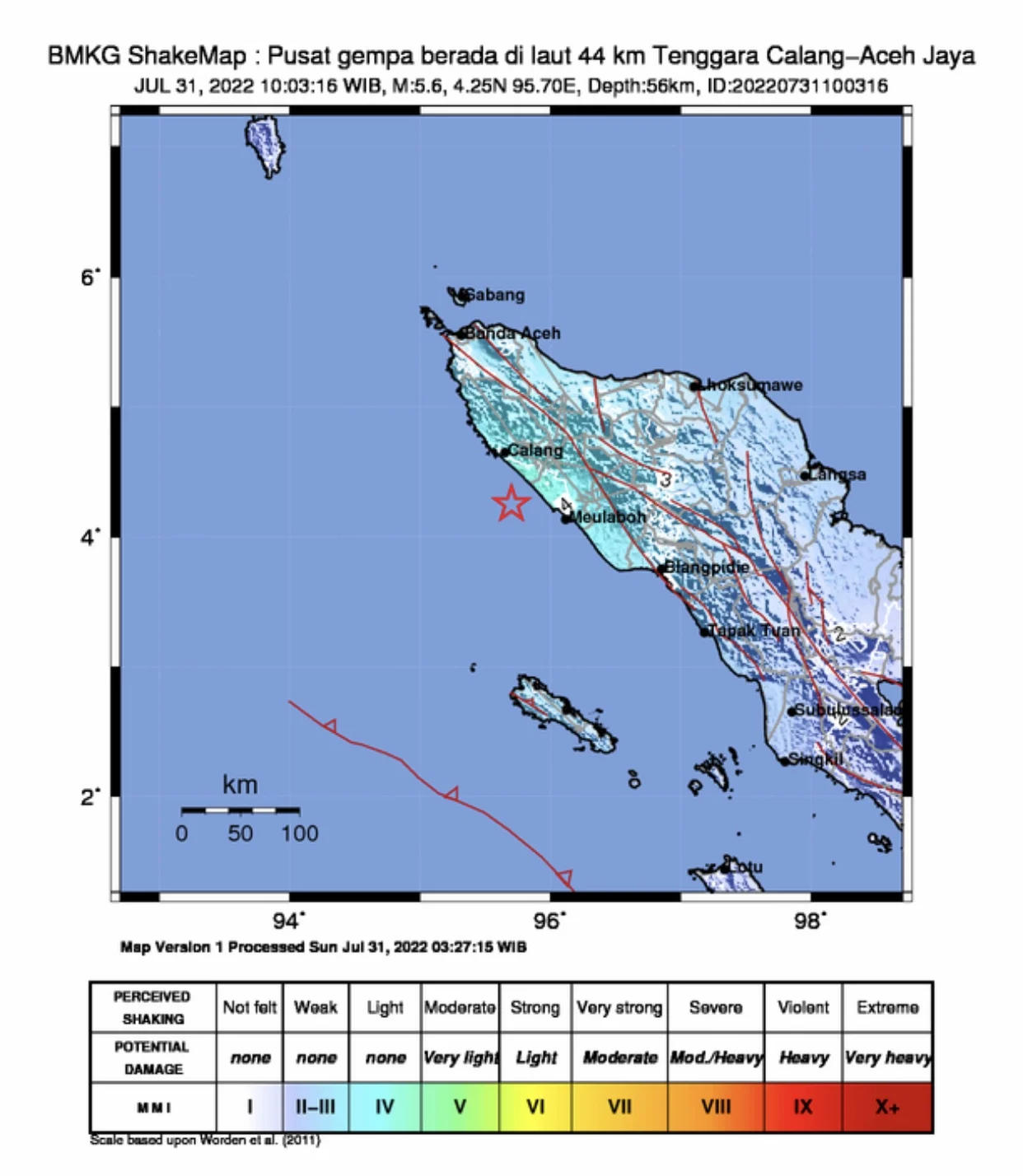 Gempa Bumi Magnitudo 5,6 Guncang Aceh, Berdampak pada Sebagian Wilayah