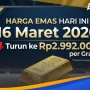 Harga Emas Hari Ini Turun, Apakah Ini Waktu yang Tepat untuk Berinvestasi?