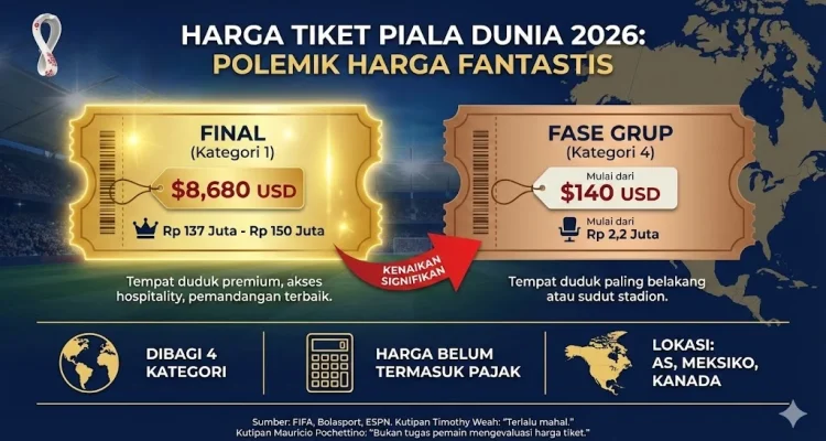 Harga Tiket Piala Dunia 2026 Melonjak, Wisata Mewah Menggeser Perjalanan Hemat