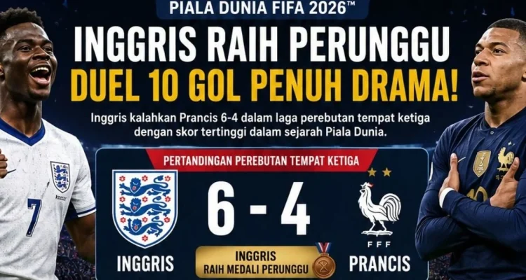 Inggris Raih Medali Perunggu Piala Dunia 2026 Setelah Mengalahkan Prancis