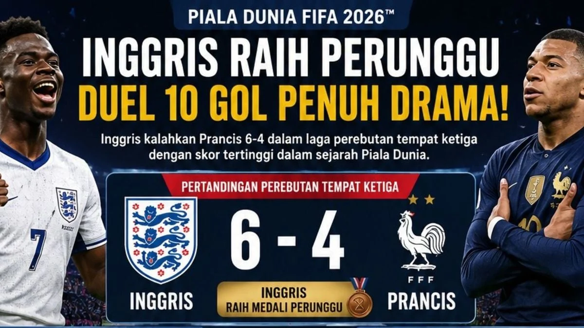 Inggris Raih Medali Perunggu Piala Dunia 2026 Setelah Mengalahkan Prancis