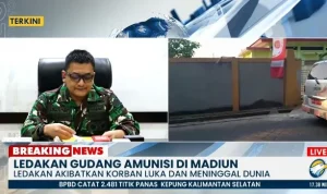 Ledakan Gudang Amunisi Madiun: 1 Prajurit TNI Gugur, 6 Lainnya Luka