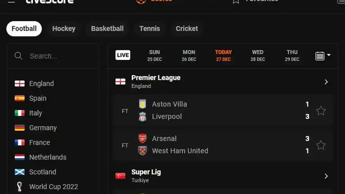 Livescore dan Aplikasi Sepak Bola Terbaik untuk Mengikuti Piala Dunia