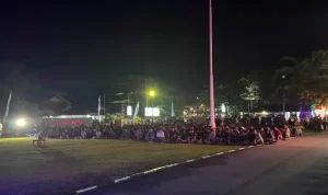 Nobar Bola Gembira, Warga dan Polri Bersatu dalam Semangat Kemitraan