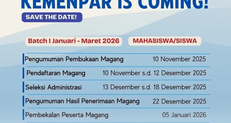 Pendaftaran Magang Nasional 2026 Dibuka, Cek Cara Mendaftar dan Syaratnya