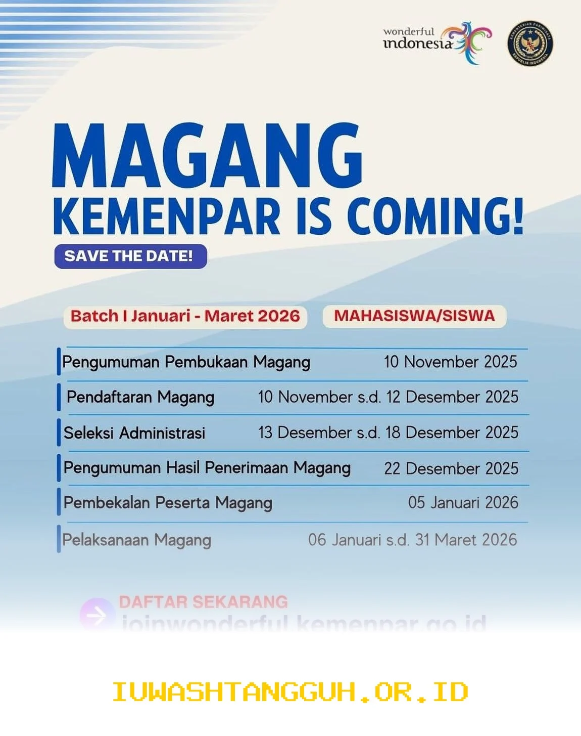 Pendaftaran Magang Nasional 2026 Dibuka, Cek Cara Mendaftar dan Syaratnya
