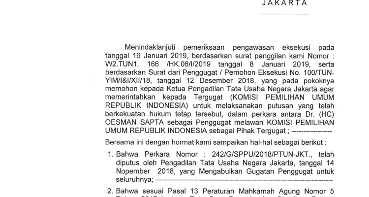 Pengadilan Tata Usaha Negara Jakarta Mengabulkan Gugatan Pegawai Kementerian HAM