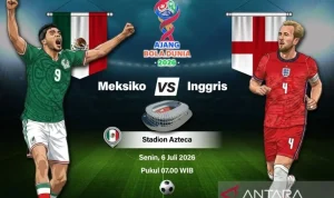 Pertandingan Sepak Bola Internasional: Mexico vs England di Piala Dunia